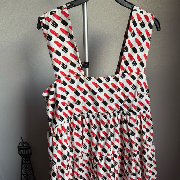 NWT Anthropologie The Helena Square-Neck Smocked Tiered Midi Dress Sz M - Picture 6 of 10